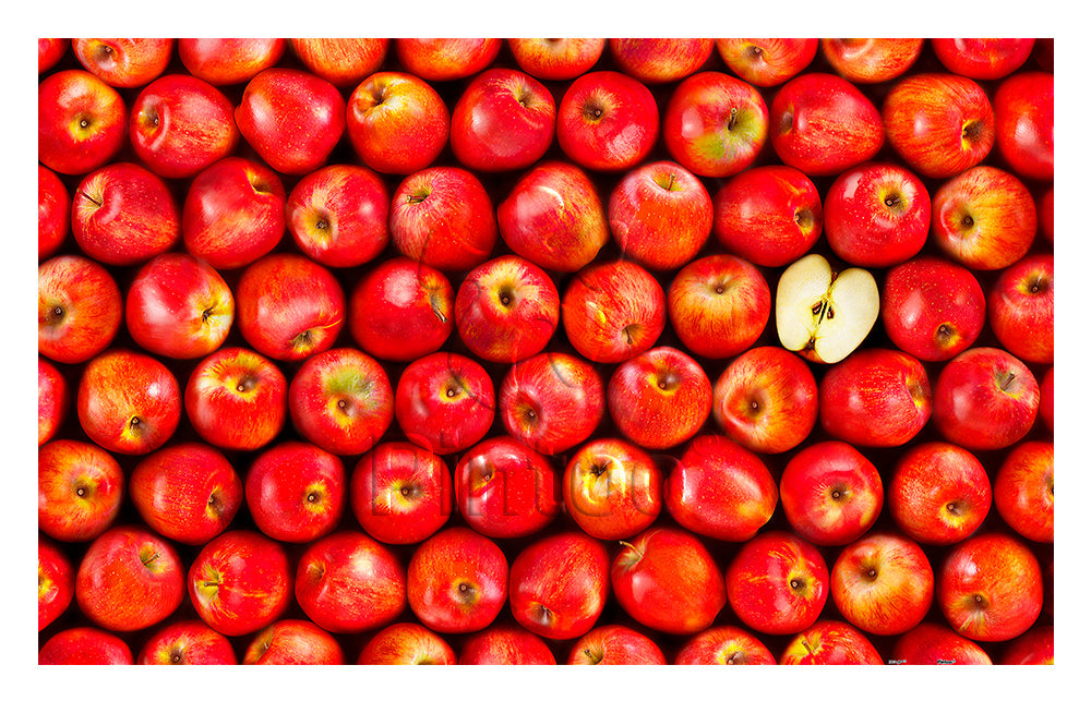 a puzzle full of apples