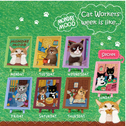 CAT Working (Blind Box) - 6 x 80 Piece XS Jigsaw Puzzle