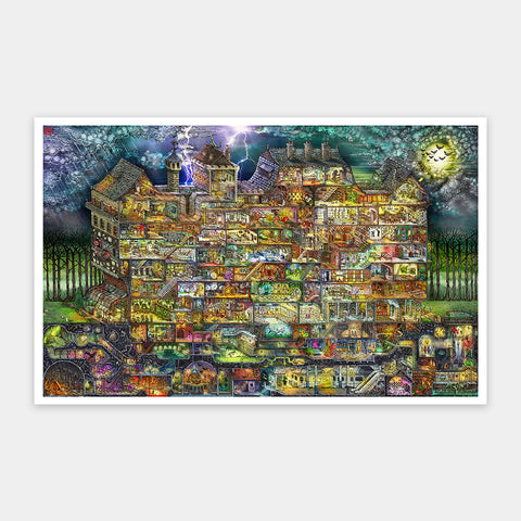 The Night House Maze - 4000 Piece Jigsaw Puzzle Pre Order Only