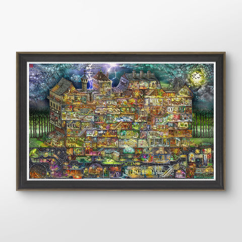 The Night House Maze - 4000 Piece Jigsaw Puzzle Pre Order Only