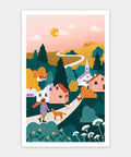 Pintoo H3497 Sunset Walk in the Town by Bea Muller - 1000 Piece Jigsaw Puzzle