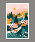 Pintoo H3497 Sunset Walk in the Town by Bea Muller - 1000 Piece Jigsaw Puzzle