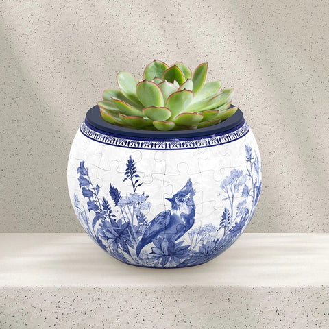Pintoo K1115 Oriental Birds and Flowers - Flower Pot Jigsaw Puzzle