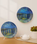Pintoo PL1003 Starry Night Over the Rhone - 3D Puzzle Plate Jigsaw Puzzle by Van Gogh