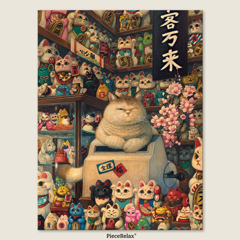Pintoo U1033 Lucky Cat Shop - 1008 Piece Jigsaw Puzzle by Phoenix Chan