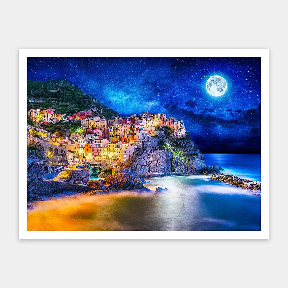 Starry Night of Cinque Terre, Italy - 1200 Piece Jigsaw Puzzle