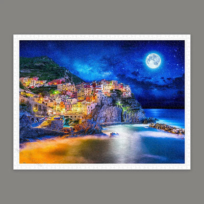 Starry Night of Cinque Terre, Italy - 1200 Piece Jigsaw Puzzle