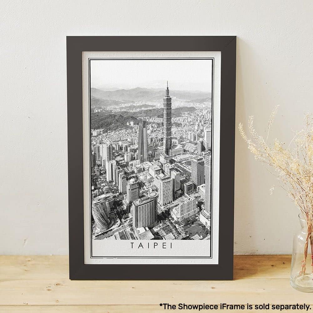 Pintoo 1000 Teile Puzzle 'Taipei Skyline' - Kunststoffpuzzle, 58,9 X 37,8 Cm, Mit UV-LED Druck, Knisternder 'Klick'-Sound