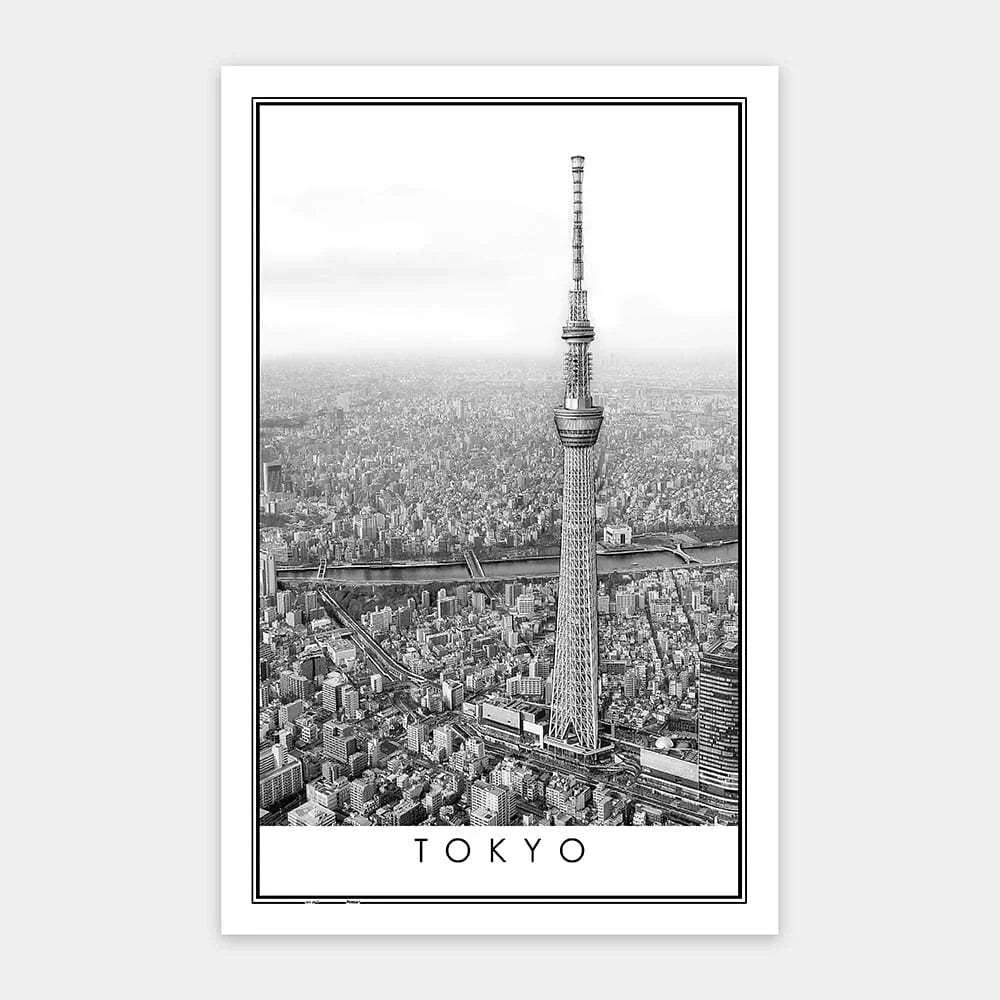 Toyko - Black and White - 1000 Piece Jigsaw Puzzle