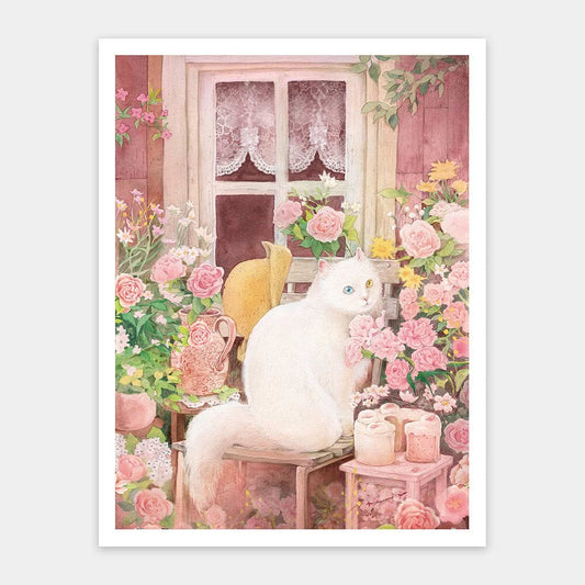 A Cat in the Rose Garden - 1200 Piece Jigsaw Puzzle