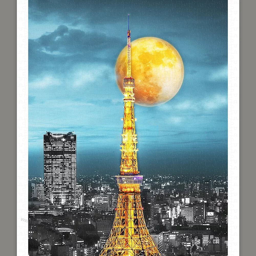 Tokyo Tower, Japan - Moon Night Series - 1000 Piece Jigsaw Puzzle