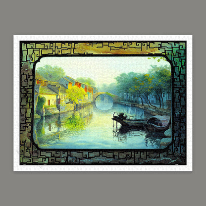Jiangnan, Region of Rivers and Lakes - 1200 Piece Jigsaw Puzzle