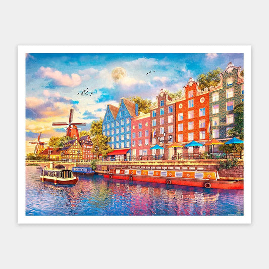 Afternoon in Amsterdam - 1200 Piece Jigsaw Puzzle