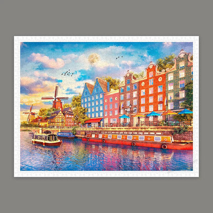Afternoon in Amsterdam - 1200 Piece Jigsaw Puzzle