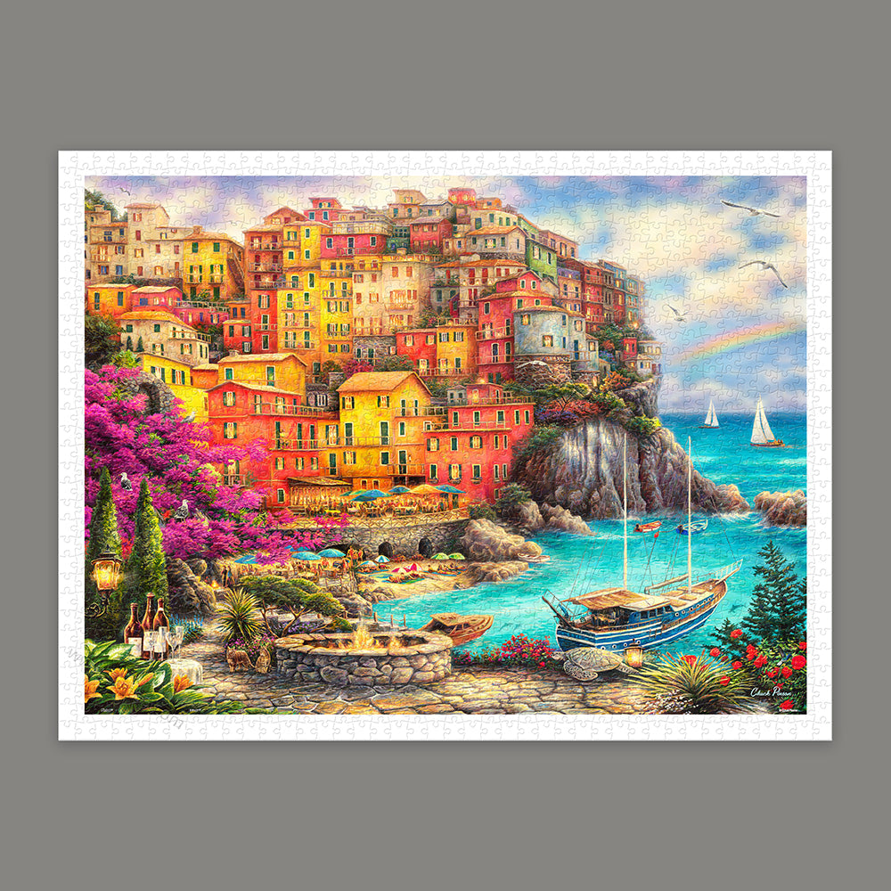 A Beautiful Day at Cinque Terre - 1200 Piece Jigsaw Puzzle