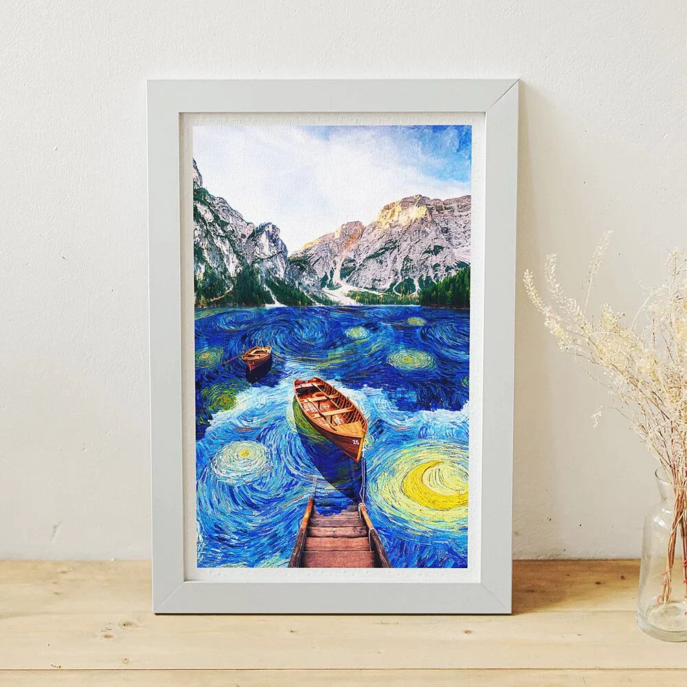 Boat in theStarry Night - Fantasy - 1000 Piece Jigsaw Puzzle