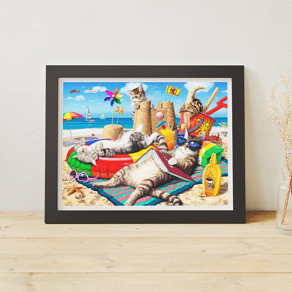 Cats On The Beach - 1200 Piece Jigsaw Puzzle