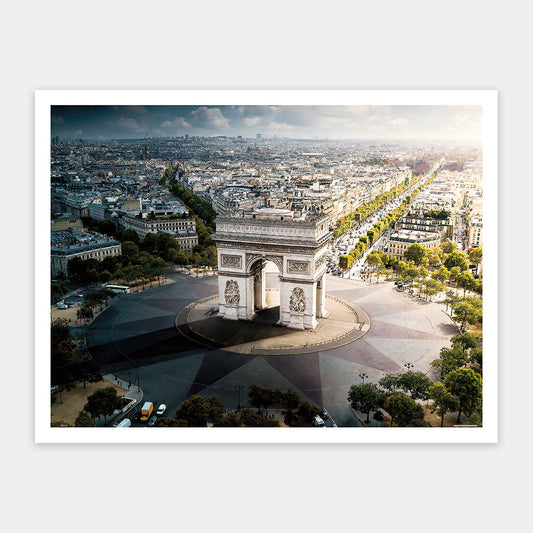 Aerial Photography - Arc De Triomphe, Paris - 1200 Piece Jigsaw Puzzle