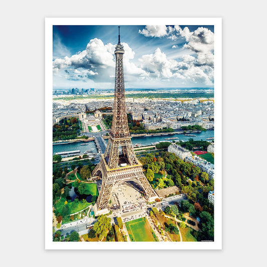 Aerial Photography - Eiffel Tower,Paris - 1200 Piece Jigsaw Puzzle