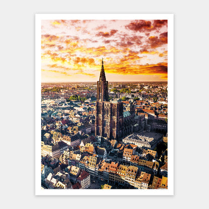 Aerial Photography - Strabourg Cathedral, France - 1200 Piece Jigsaw Puzzle