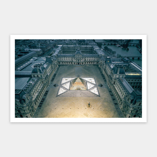 Aerial Photography - The Lourve Museum, Paris France - 1000 Piece Jigsaw Puzzle
