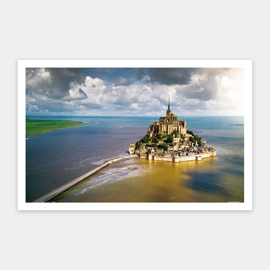 Aerial Photography - Mont Saint Michel Island, France - 1000 Piece Jigsaw Puzzle