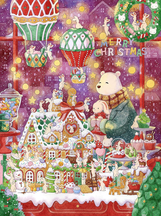 Emily - The Bunny Squad Series - Christmas Candy - 1200 Piece Jigsaw Puzzle