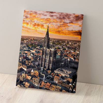 Aerial Photography - Strabourg Cathedral, France - 366 Piece Jigsaw Puzzle