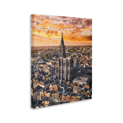 Aerial Photography - Strabourg Cathedral, France - 366 Piece Jigsaw Puzzle
