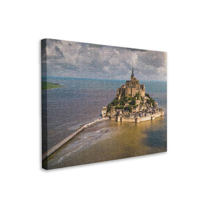 Aerial Photography - Mont Saint Michel Island, France - 366 Piece Jigsaw Puzzle