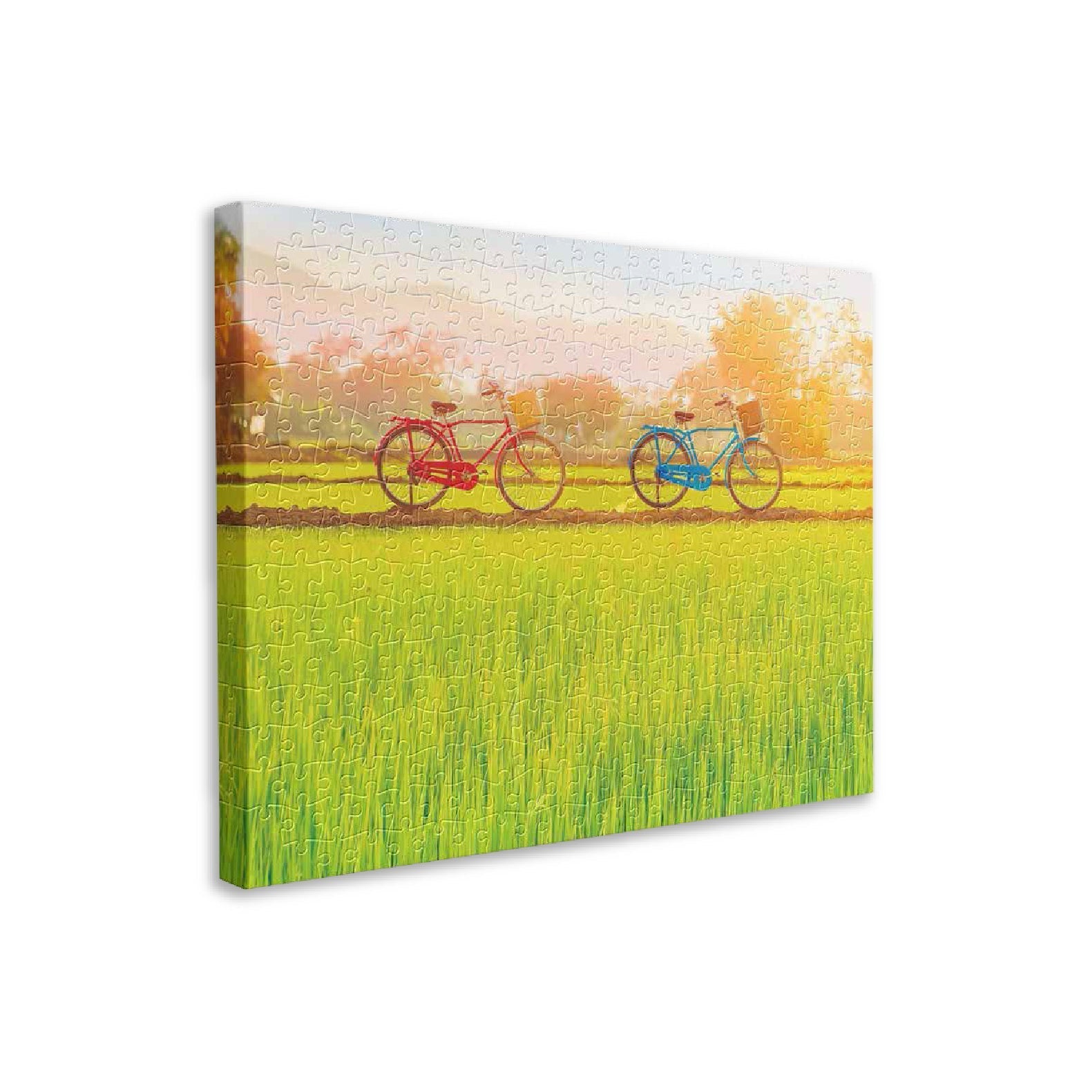 Away from the City - Sun-kissed Green Fields - 366 Piece Jigsaw Puzzle