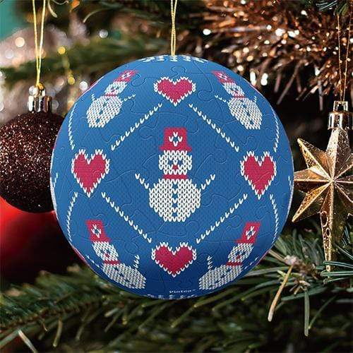 Lovely Snowman - 3" Puzzle Ornament