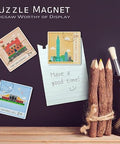 Travel Stamp of Famous Architectures - 6 x 16pcs Jigsaw Puzzle Magnets