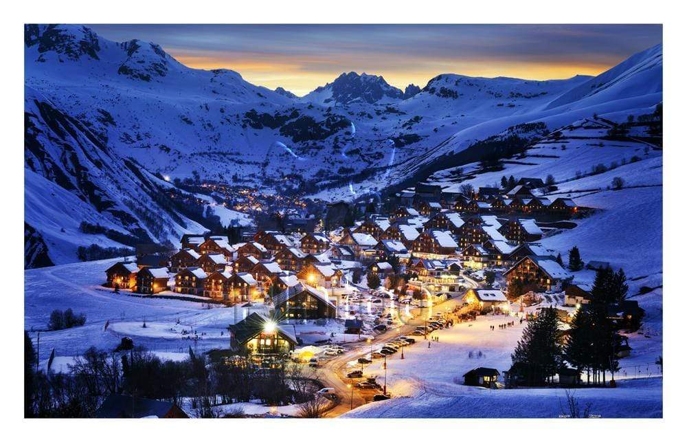Beautiful Dusk in French Alps Resort - 1000 Piece Jigsaw Puzzle