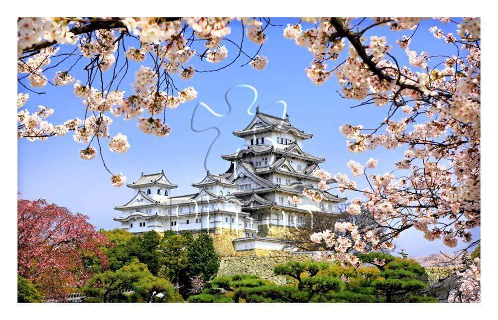 Himeji-jo castle in spring cherry blossoms - 1000 Piece Jigsaw Puzzle