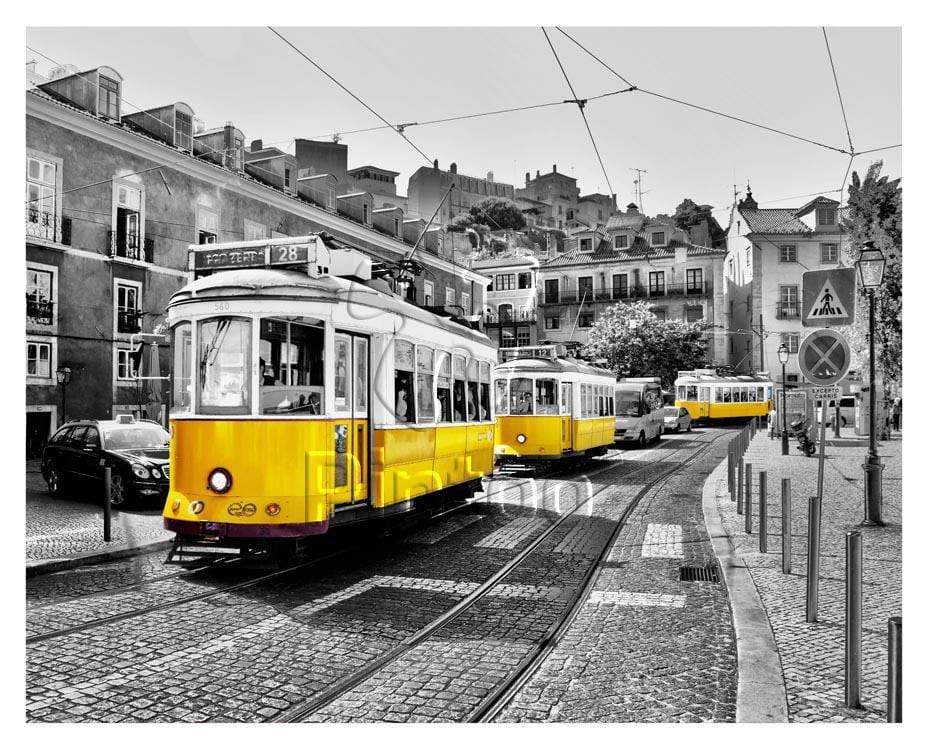 Yellow Trams in Lisbon - 2000 Piece Jigsaw Puzzle