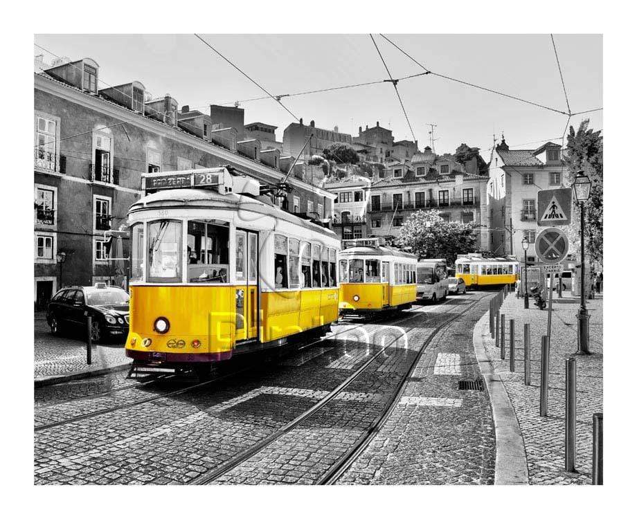 Yellow Trams in Lisbon - 500 Piece Jigsaw Puzzle