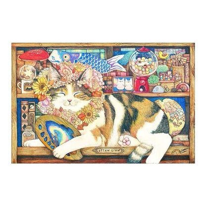 Cat Artist - 600 Piece Jigsaw Puzzle