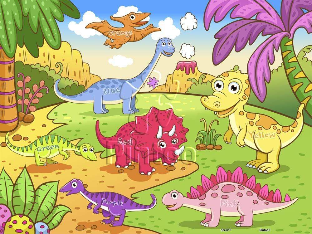 The Cheerful Dinosaurs - 48 Piece Junior Jigsaw Puzzle