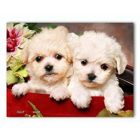 Puppies in gift box - 150 Piece XS Jigsaw Puzzle